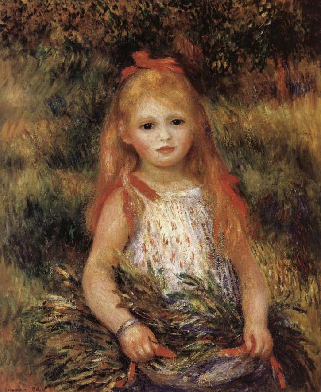 Pierre Renoir Girl with Flowers Sweden oil painting art